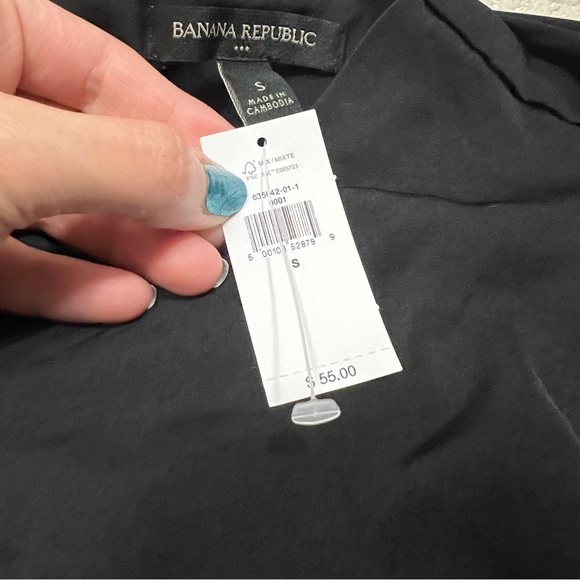 NWT Banana Republic Factory Black Tie Back Top - Picture 4 of 4